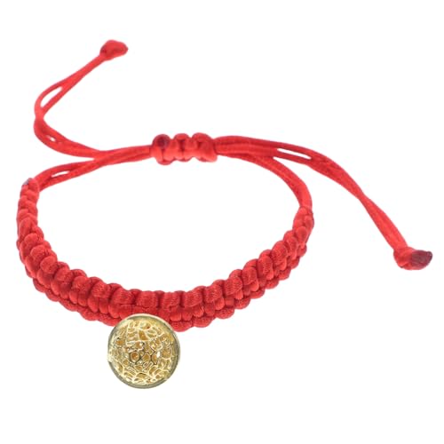DRESSOOS Rotes Handgewebtes Katzenhalsband Mit Glöckchen Einstellbar Und Bruchsicher Für Kätzchen Und Kleine Haustiere Passend Für Halsgrößen Von Stylische Und Komfortable Lösung von DRESSOOS