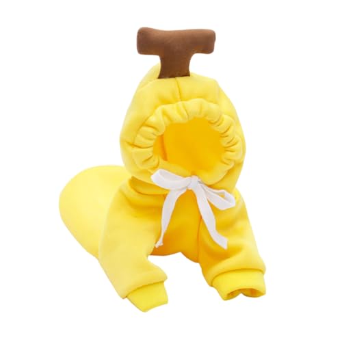 DRESSOOS Stylischer Hundepullover Im Bananen-Design Dekorative Haustierkleidung Für Kleine Und Mittelgroße Hunde Gemütlicher Fleece-Hoodie Für Herbst Und Winter Für Anlässe Und Partys von DRESSOOS