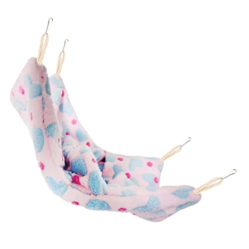 DRESSOOS Haustierschlafsack Winter Hamsterhängematte Plüsch Hamsterbett Hamsterzubehör Warmes Chinchillabett Hängendes Hamsterbett Interessante Hamsterhängematte Hängendes Chinchillabett von DRESSOOS