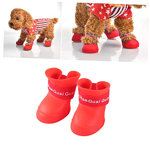 DRESSOOS Gummi-Regenschuhe Für Hunde Schneestiefel rutschfest Bonbonfarben Größe L von DRESSOOS