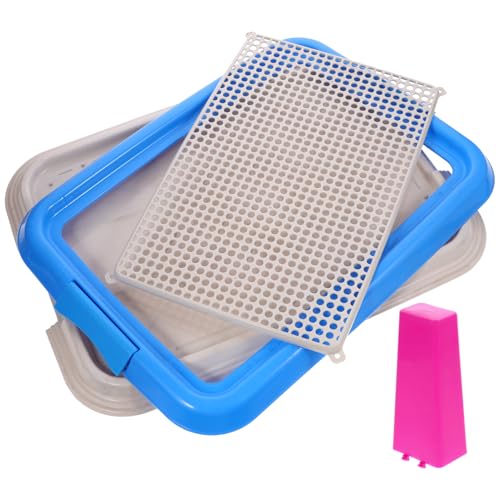DRESSOOS Mesh-Haustiertoilette Hundetoilette Töpfchen Kunststoff Welpentoilette Ständer Rutsch-Hundetoilette Blau zufällige Farbe DRESSOOS Mesh-Haustiertoilette Hundetoilette Töpfchen Kunststoff Welpentoilette Ständer Rutsch-Hundetoilette Blau zufällige Farbe von DRESSOOS