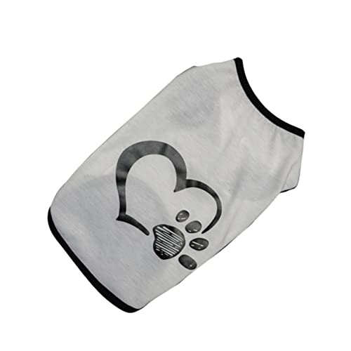 DRESSOOS Tierhemden Sommeroutfits sommerliche hundeweste Hunde-t-Shirt Hawaiihemden Tanktops Muskelshirt Haustierweste Hund Weste Stoff Kleiner Hund der Hund einstellen Jacke Overall Weiß von DRESSOOS