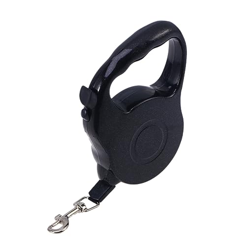 DRESSOOS Haustier Hund Welpe Katze Automatisch Einziehbare Hundeleine Teleskop Zugseil Schloss Bremssystem Schwarz Für Mittel Haustiere von DRESSOOS
