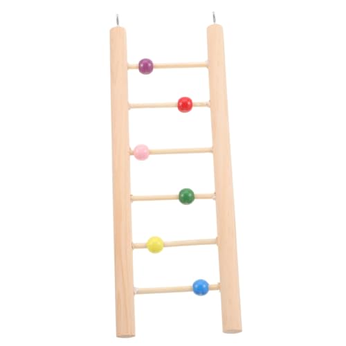 DRESSOOS Holz Kletterleiter für Vögel mit Sicherer Spielplatz für Wellensittiche und Papageien Natürliche Holzleiter Aufhängen im Käfig Fördert Bewegung und Aktivität Kleiner und Mittlerer von DRESSOOS