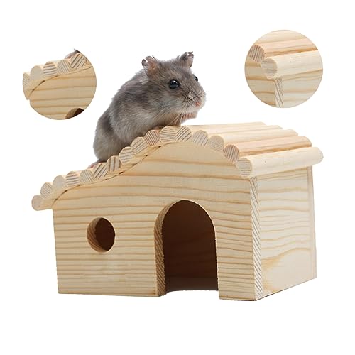 DRESSOOS Hamsterhaus Aus Holz Kokoshütte Bett Tür Rundes Loch Sicheres Nest Für Kleintiere DRESSOOS Hamsterhaus Aus Holz Kokoshütte Bett Tür Rundes Loch Sicheres Nest Für Kleintiere von DRESSOOS