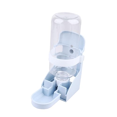 DRESSOOS Automatischer Wasserspender für Haustiere 500 ml auslaufsicher für Schweine Hunde und Katzen aus Kunststoff einfache Installation am Käfig Blau von DRESSOOS