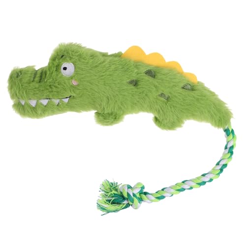DRESSOOS Squeaky Dog Toy Aus Plüsch Interaktives Alligator-Spielzeug Für Hunde Knotenförmiges Kauspielzeug Für Zähne Geeignet Für Kleine Mittelgroße Und Große Hunde von DRESSOOS