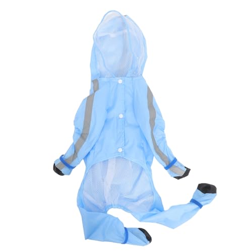 DRESSOOS Regenmantel für Hunde wasserdicht reflektierendes Design Hundeponcho Regenjacke Haustier-Regenbekleidung Größe L von DRESSOOS