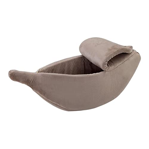 DRESSOOS Luxuriöses Haustierbett Banane Warmes Nest Für Katzen Und Hunde Couch Oder Auto Reisebett Bequemes Material Khaki DRESSOOS Luxuriöses Haustierbett Banane Warmes Nest Für Katzen Und Hunde Couch Oder Auto Reisebett Bequemes Material Khaki von DRESSOOS