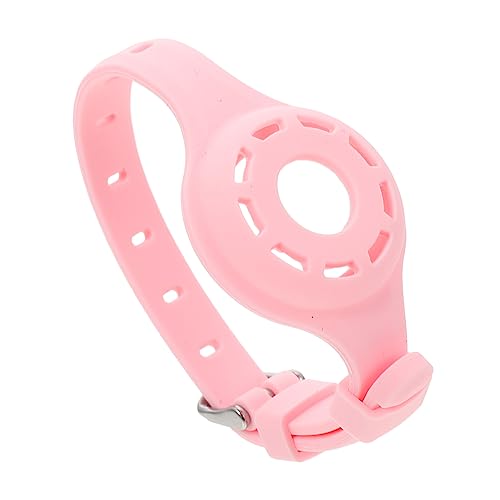 DRESSOOS Hundehalsband Hunde Schutzhülle Für Haustier Tracker Aus Kompatibel Mit Leichte Und Schützende Hülle Für Hunde Und Katzenhalsbänder Kleine Größe 245 * 40 * 12mm Pink Halsband Breit Hund von DRESSOOS