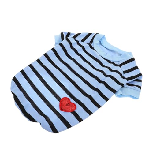 DRESSOOS Hunde-t-Shirt Leichtes Welpen-Shirt Kurzes Haustier-Strand-Kleidung Größe L Bequeme Hundebekleidung Haustier-Accessoire Hundekleidung von DRESSOOS