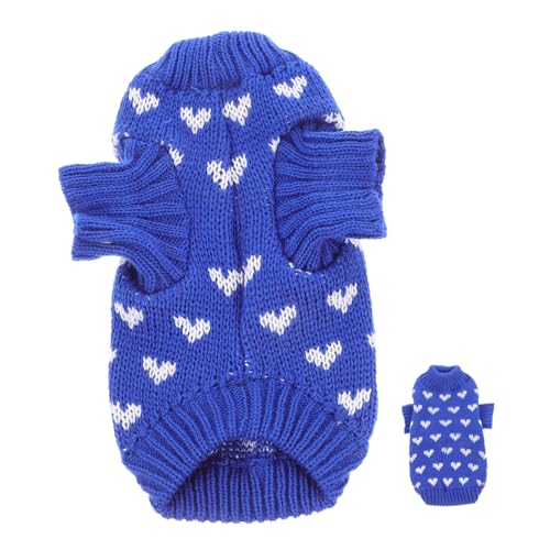 DRESSOOS Bequeme Hundebekleidung Für Hunde -welpenmantel Herz-Design Hundepullover M von DRESSOOS