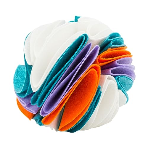 DRESSOOS Leckage-futterspielzeug für Haustiere Schnüffelbälle für Hunde 15 cm Schnüffelspielzeug für Haustiere für Geistige Übungen Zahnungsspielzeug für Hunde von DRESSOOS
