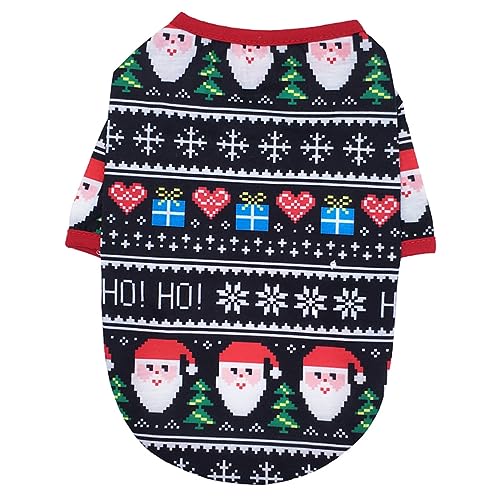 DRESSOOS Hundeweihnachtskleidung Haustierkleidung Kleines Hundeshirt Weihnachtskleidung Für Haustiere Hund Lustige Kleidung Weihnachtskatzenkostüm Haustier Hund Weihnachtskostüme Baumwolle von DRESSOOS