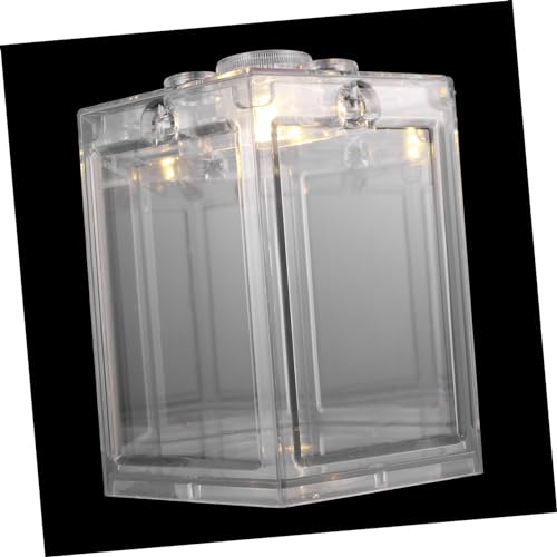 DRESSOOS Kasten Baustein Fischbecken Reptil Gewächshaus - Pflanzen Granulat Luft Aquariumdekorationen Groß Würfel Tropisch Tragbarer Fischbehälter Automatisch Transparent Acryl von DRESSOOS