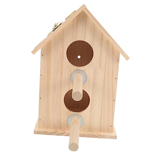 DRESSOOS Spielzeug Für Vögel Sittich Lebensraum Box Vogel Nistkasten Für Zucht Quadratische Nistkasten Dach Für Garten von DRESSOOS