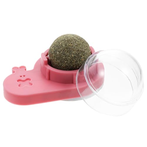 DRESSOOS Katze Mu Tian Polygonum Ball Leckspielzeug Für Katzen Katzenminze Wand Kätzchen Behandelt Katzenminze Katzenspielzeug Für Wohnungskatzen Versuchung Katzenleckereien Pp Rosa von DRESSOOS