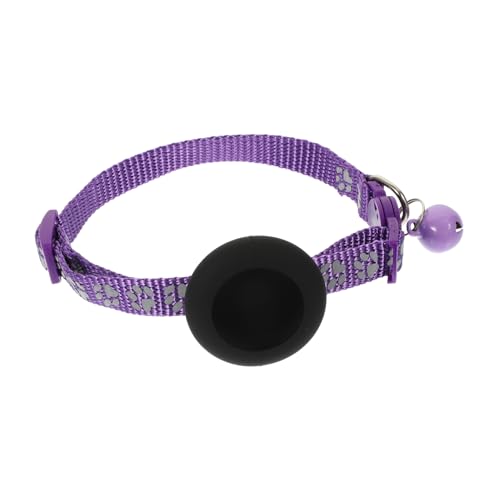 DRESSOOS Katzenhalsband Haustier Hund Katzenzubehör Für Hunde Großer Rassen Trainingshalsbänder Für Hunde Abs Outdoor-Halsband Für Haustiere Nylon Tracer Violett Einstellbar von DRESSOOS