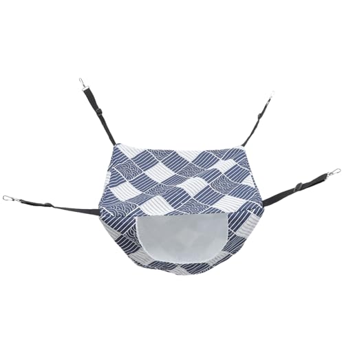 DRESSOOS Katzenkäfig Hängematte, Doppellagig, Zum Aufhängen, Verstellbar, Weiches Haustierbett Für Kätzchen (Blaue Katzen), Katzen Hängebett, Frettchen Hängematte, Haustier Hängenest, von DRESSOOS
