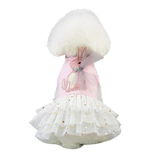 DRESSOOS Katzenkleidung Hundebekleidung Hundekleid Kleidung Für Hundeprinzessinnen Haustier Tutu-Kleid Für Hunde Kleidung Für Kleine Hunde Weiß Mädchen Hochzeitskleid Frühling Und Sommer von DRESSOOS