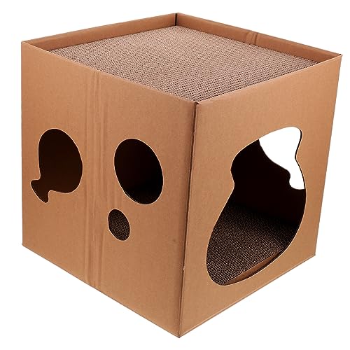 DRESSOOS Katzenkratzbrett Spielzeug Karton Kratzbrett Doppel Katzenbett Katzenkratzbox DRESSOOS Katzenkratzbrett Spielzeug Karton Kratzbrett Doppel Katzenbett Katzenkratzbox von DRESSOOS