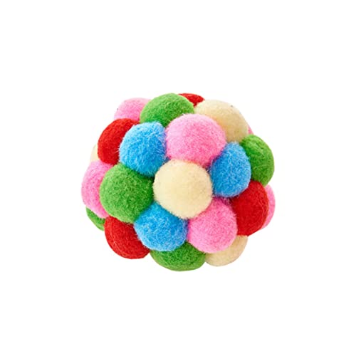 DRESSOOS 3er-Pack Katzenspielzeug 7 cm Bunte Bastelbälle Für Kätzchen Interaktives Katzenspielzeug Lustige Flauschige Bälle Für Alle Altersgruppen von DRESSOOS