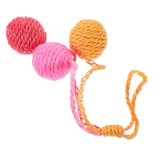 DRESSOOS Katzenspielzeug Sisalball Katzenbedarf Katzenbälle Spielzeug Für Hauskatzen Kratzball Für Kätzchen Interaktives Katzenspielzeug Haustier Kratzball Haustierspielzeug Interaktive von DRESSOOS