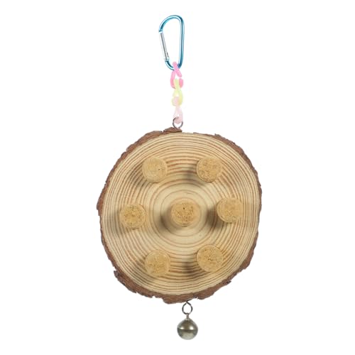 DRESSOOS Hängendes Papageienspielzeug Aus Holz Kauspielzeug Für Vögel Vogelkäfig Zubehör Beißfestes Vogelspielzeug Hängespielzeug Für Papageien von DRESSOOS