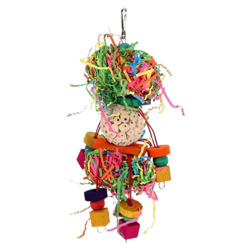 DRESSOOS Shredding Toy Für Papageien Natürlicher Kauspielzeug-hängespielzeug Für Vögel Zur Beschäftigung Und Dekoration des Vogelkäfigs Sicher Und Langlebig Zufälligen Farben von DRESSOOS