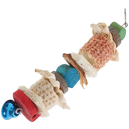 DRESSOOS Kauspielzeug Für Vögel Vogelspielzeug Zum Kauen Vogelkäfig-beißspielzeug Papagei Hängendes Beißspielzeug Papageien-schredder-Spielzeug Spielzeug Für Sittiche Vogel- Hölzern von DRESSOOS