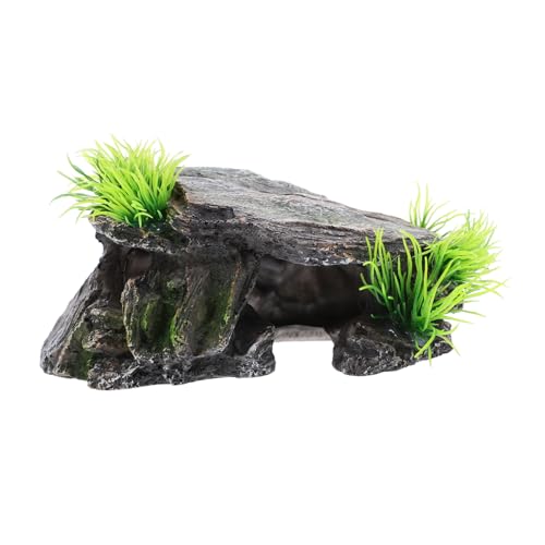 DRESSOOS Turtle Tank Versteckhöhle Mit Basking-plattform Für Reptilien Multifunktionale Terrarium-Dekoration Für Schildkröten Eidechsen Und Kleine Haustiere Design Für Aquarien Und DRESSOOS Turtle Tank Versteckhöhle Mit Basking-plattform Für Reptilien Multifunktionale Terrarium-Dekoration Für Schildkröten Eidechsen Und Kleine Haustiere Design Für Aquarien Und von DRESSOOS