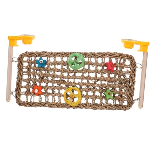 DRESSOOS Kletternetz Für Papageien, Vogelleiter Für Käfig, Vogelkäfignetz, Vogelbett Für Käfig, Wildvogel Ringschlinge, Papageienspielzeug, Futtermatten, Vogelspielzeug, Vogelspielplatz, von DRESSOOS