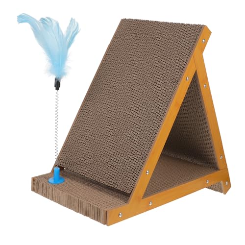 DRESSOOS Dreieckiges Katzenkratzbrett Kätzchen-Kratzbrett Katzenbedarf wendbar lustiges Kätzchenspielzeug Katzenübung DRESSOOS Dreieckiges Katzenkratzbrett Kätzchen-Kratzbrett Katzenbedarf wendbar lustiges Kätzchenspielzeug Katzenübung von DRESSOOS