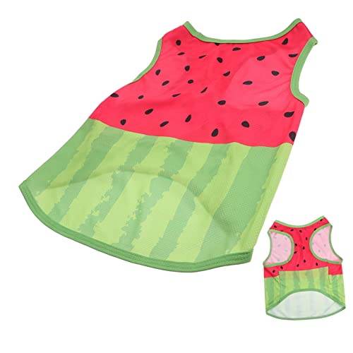 DRESSOOS Kühlweste für Hunde Sommer-Haustierkleidung Wassermelonen-Welpen-T-Shirt aus atmungsaktivem Material Hundekühlweste für Outdoor- und Indoor-Aktivitäten von DRESSOOS