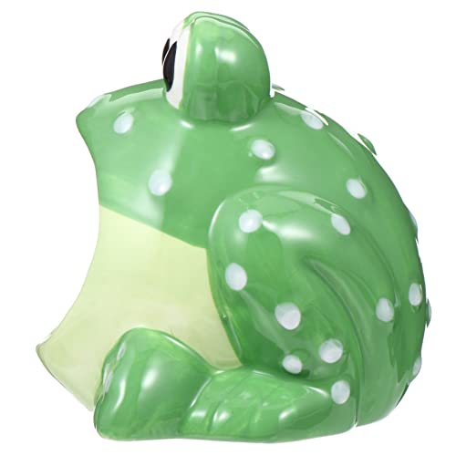 DRESSOOS Niedliches Hamsterversteck Keramikspielzeug Frosch Hamsterversteck Für Meerschweinchen Rattendekoration von DRESSOOS