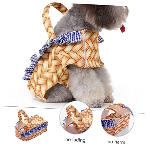 DRESSOOS Lustiges Haustierkostüm Hundekleidung Korbform Atmungsaktiv Halloween Kostüm für Kleine und Mittelgroße Hunde Spaßiges Cosplay für Festtage und Fotosession von DRESSOOS