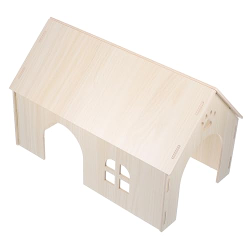 DRESSOOS Holzversteck für Meerschweinchen großes Eichhörnchennest Hamster hölzernes Heim Kaninchenlaufstall Heimtierbedarf DRESSOOS Holzversteck für Meerschweinchen großes Eichhörnchennest Hamster hölzernes Heim Kaninchenlaufstall Heimtierbedarf von DRESSOOS