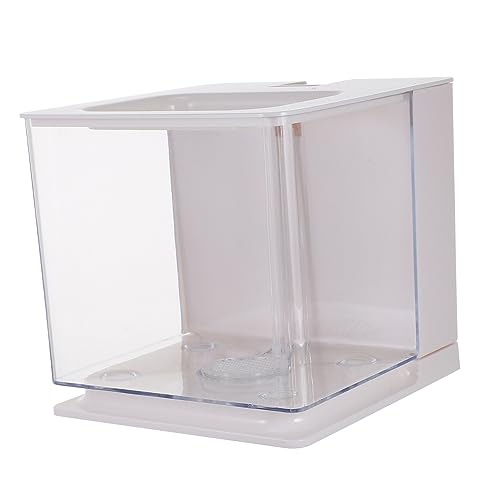 DRESSOOS Mini-Aquarium Aus Acryl Ohne Wasserwechsel Leicht Zu Reinigen Für Aquarienpflanzen Oder Fische Auf Dem Schreibtisch. von DRESSOOS