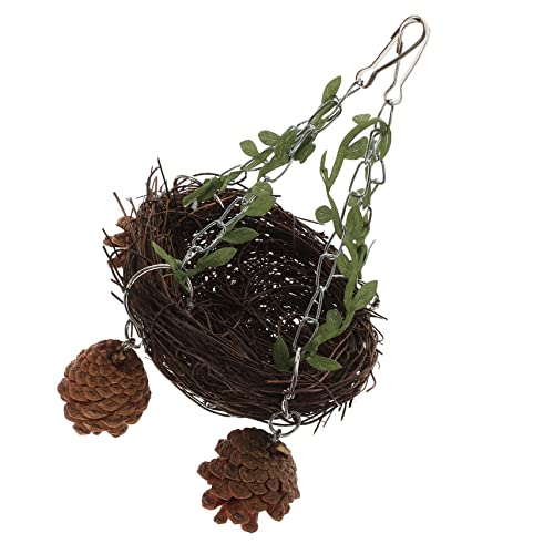 DRESSOOS Natürliches Rattan Vogelnest, Vogelspielzeug, Hängendes Vogelnest, Dekoratives Vogelnest, Vogelhaus Für Haustierpapageienbedarf, Zuchtvogelkäfig, Hängendes Rattan Vogelnest, DRESSOOS Natürliches Rattan Vogelnest, Vogelspielzeug, Hängendes Vogelnest, Dekoratives Vogelnest, Vogelhaus Für Haustierpapageienbedarf, Zuchtvogelkäfig, Hängendes Rattan Vogelnest, von DRESSOOS