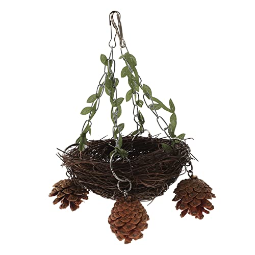 DRESSOOS Vogelnest – Rattan-nestbett Für Papageien Sittichnest Mit Futter- Und Wasserhalter Haustier-vogelspielzeugnest DRESSOOS Vogelnest – Rattan-nestbett Für Papageien Sittichnest Mit Futter- Und Wasserhalter Haustier-vogelspielzeugnest von DRESSOOS