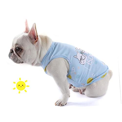 DRESSOOS Netzhemd, Netzweste, ärmellos, rosa, Hunde-T-Shirt, Party, Hund, Sommer, Französische Bulldogge, Welpenhemd von DRESSOOS