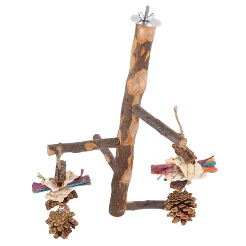 DRESSOOS Papageien Spielzeug Stand Aus Holz Robuster Kletterbaum Für Vögel Interaktive Mit Kauresistenten Elementen Für Wellensittiche Und Papageien DRESSOOS Papageien Spielzeug Stand Aus Holz Robuster Kletterbaum Für Vögel Interaktive Mit Kauresistenten Elementen Für Wellensittiche Und Papageien von DRESSOOS