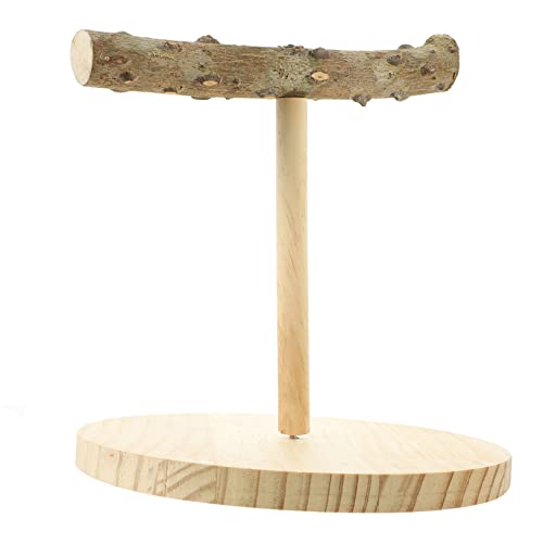 DRESSOOS Papagei Zubehör Vogel Sitzstange Ständer Holz Vogel Sitzstange Plattform für Sittiche Nymphensittiche Dekorative Spielzeug von DRESSOOS