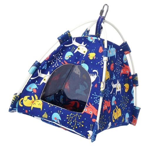 DRESSOOS Dreieckiges Papageien-Accessoire - Vogelnestzelt - Hängendes Schlafbett - Dekoratives Vogelhaus - Warmes Nest - Vogelspielzeug DRESSOOS Dreieckiges Papageien-Accessoire - Vogelnestzelt - Hängendes Schlafbett - Dekoratives Vogelhaus - Warmes Nest - Vogelspielzeug von DRESSOOS