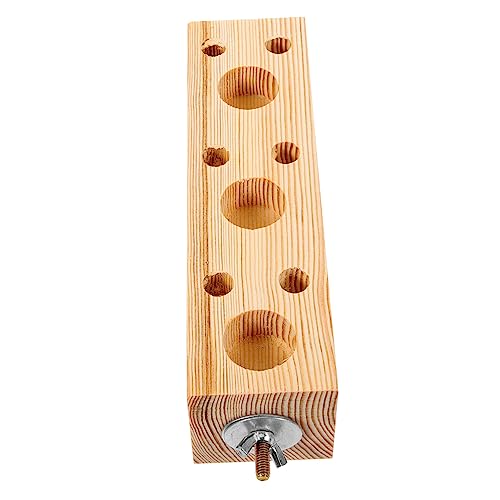 DRESSOOS Papagei Kauspielzeug Vogelholzspielzeug Papageienkauholz natürliches Kauspielzeug für Vögel Spielzeug für Vogelsitzstangen Vogelkäfigstock Papageienständer beissen Plattform Barsch von DRESSOOS