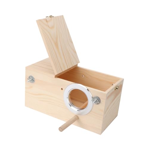 DRESSOOS Papageien-zuchtkasten Muscheldesign Großes Vogelnest Aus Holz Für Die Gartendekoration Im Freien Aus Kiefernholz von DRESSOOS