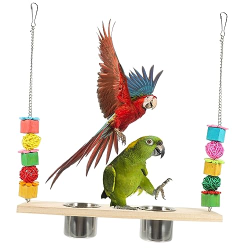 DRESSOOS Ppapagei Vogel Spielzeug Papageienschaukelspielzeug Mit Futterbecher Und Wasserspender Vogelkäfigspielzeug Für Papageien Vogelspielzeug Und Kau Spielzeug Für Kuscheltier Papagei DRESSOOS Ppapagei Vogel Spielzeug Papageienschaukelspielzeug Mit Futterbecher Und Wasserspender Vogelkäfigspielzeug Für Papageien Vogelspielzeug Und Kau Spielzeug Für Kuscheltier Papagei von DRESSOOS