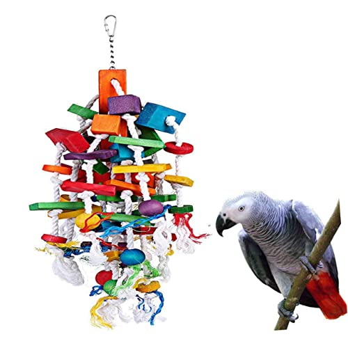DRESSOOS Papageienspielzeug zum Aufhängen Vogelfutter Nymphensittich Spielzeug für Haustiere Spielzeuge Vogelspielzeug Vogelbiss Spielzeug Papagei-Seil-Spielzeug kauen Papageienzubehör von DRESSOOS