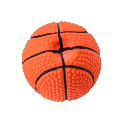 DRESSOOS Latex-hundespielzeug in Basketball-Form Mit Quietschen Kauspielzeug Für Welpen Und Adulte Hunde Fördert Mundhygiene Und Langeweile von DRESSOOS