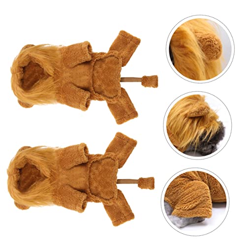 DRESSOOS Hundemäntel Für Große Hunde Haustier-Cosplay-kostüm Mit Löwen-Design Warmes Outfit Bequem Robust Für Neujahr Weihnachten Partys Größe XL von DRESSOOS